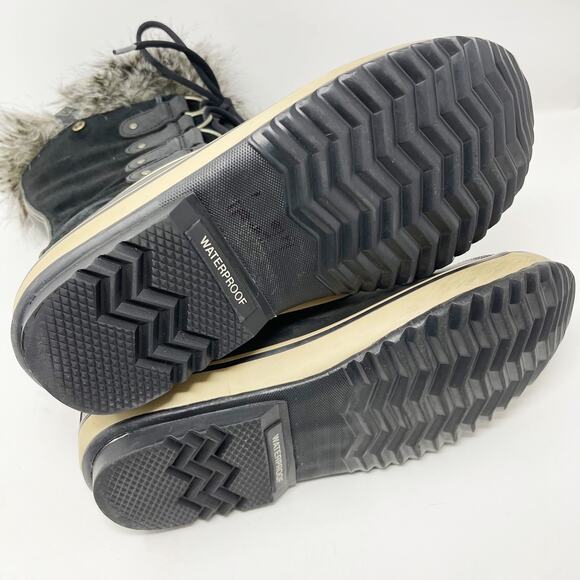 Sorel Womens Size 9 Black Joan of Arctic Waterproof Suede Leather Winter Boots - Picture 11 of 12